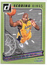 Shaquille O'Neal 2015-16 Donruss Scoring Kings Los Angeles Lakers Insert Card #27