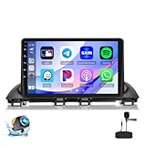 [1+32G] Android Radio for Mazda 3 2014-2019, 9 Inch Touch Screen for Mazda 3 Car Stereo, Support Mirror Link/GPS Navigation/WiFi/Bluetooth/FM RDS/Steering Wheel Controls + Backup Camera