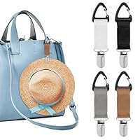 Mabor 4 Stück Hut Clip für Reisen Elastische Huthalter Clip Freihändiges Hutklammer für Reisen Hutclip für Damen Herren Elastisch Hutclips für Outdoor Handtasche Reisetasche Rucksack