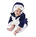 Casa Bébé Peignoir à Capuche des Gamins Serviette de Bain Mignonne Enfant Ultra-Doux Toison Pyjamas Penguin 100cm