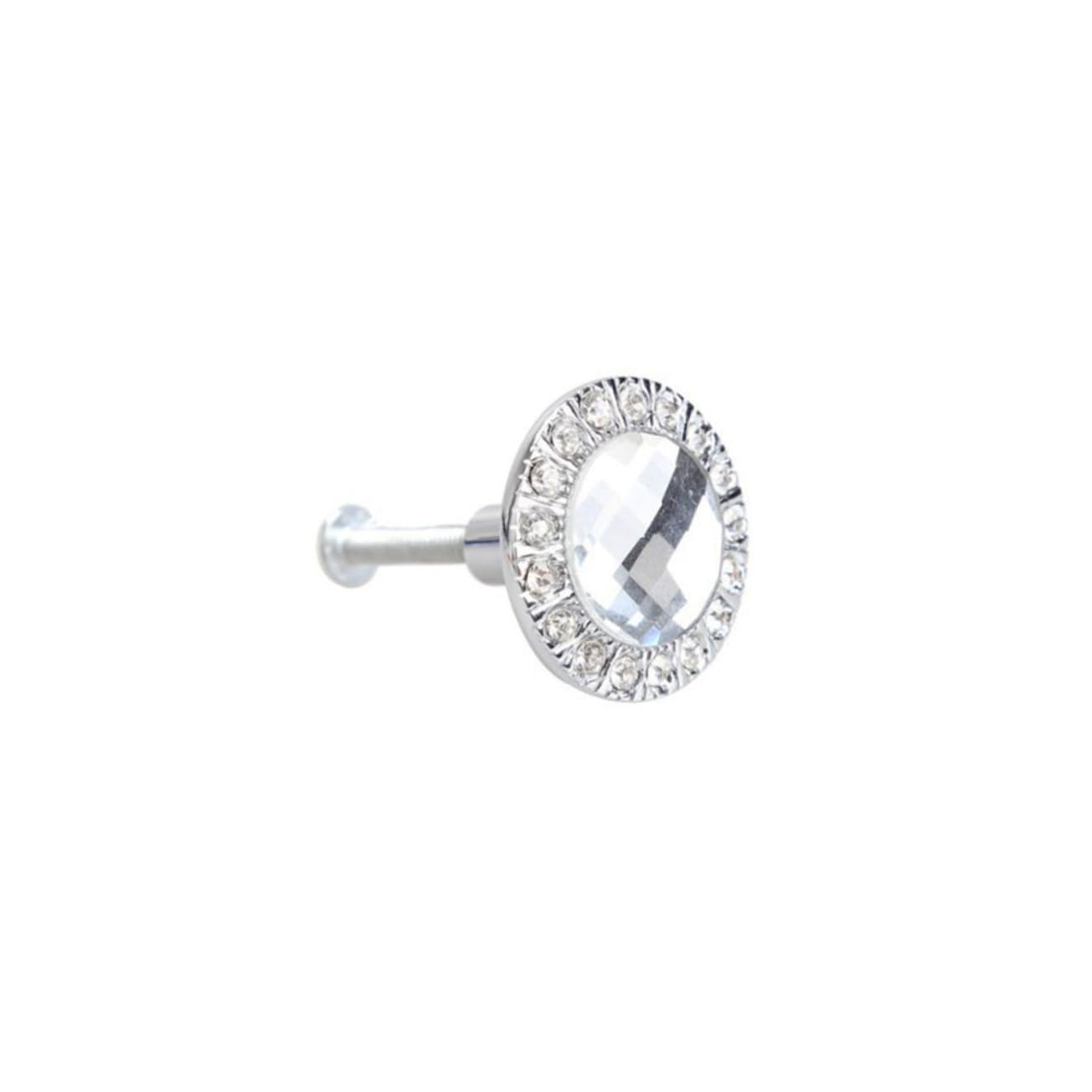 OSALADI 10 Stück 30mm Strass Schrankknöpfe aus Zinklegierung Silber