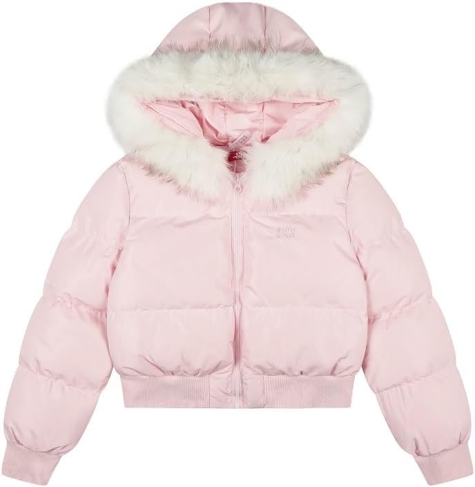 Winter Short Sleeved Hooded Cotton Padded Jacket for Outdoor Warmth