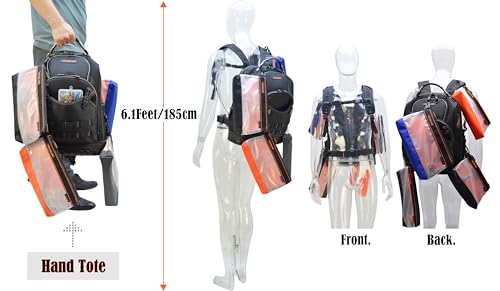 Image of WELKINLAND Tool Backpack and 4pcs Clear Tool Pouch Bundle-Professional Grade Organization