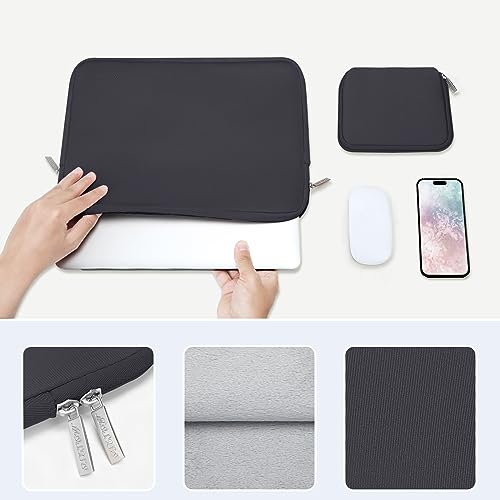 Image of MOSISO Laptop Case 13 inch, 13 inch Laptop Sleeve Bag Compatible with MacBook Air 13 M4 M3 M2 M1 2025-2018 / Pro 13 M2 M1 2025-2016, Neoprene Computer Sleeve Bag with Small Case, Space Gray