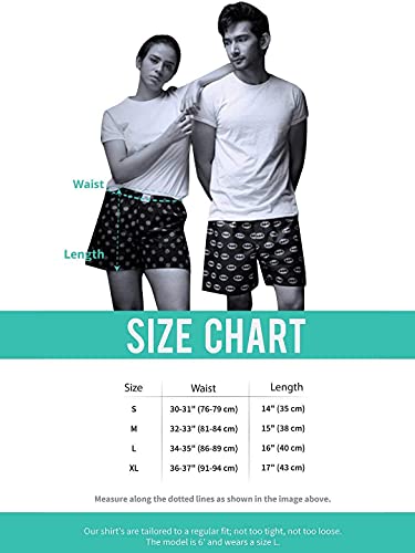 Image of The Souled Store F.R.I.E.N.D.S: Doodle Mens and Womens Graphic Printed Cotton Boxer Shorts Black