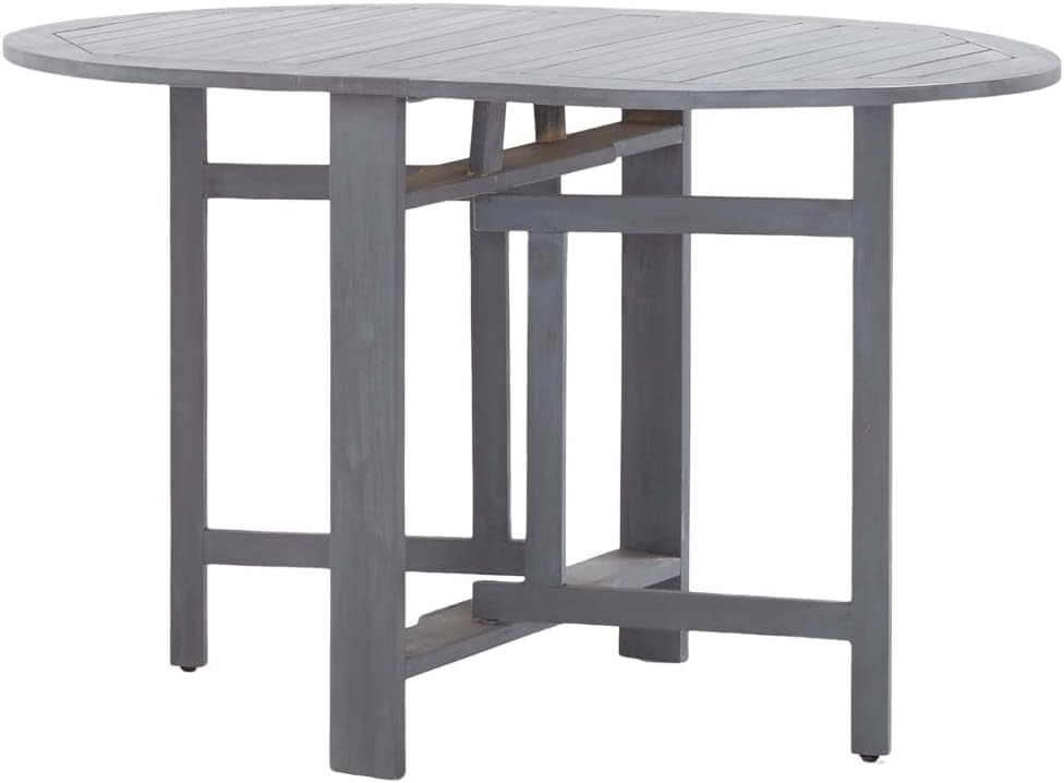 Outdoor Coffee Table, Conversation Coffee Table, Patio Dining Table for Patio, Deck, Lawn, Garden, Patio Table Gray 47.2"x27.6"x29.1" Solid Acacia Wood