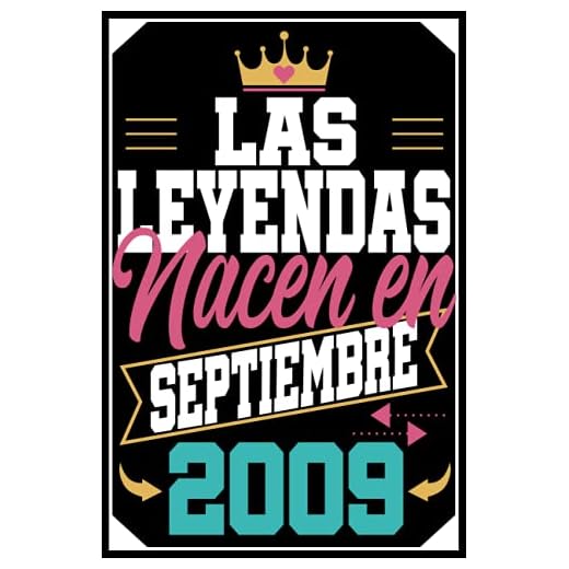 Las Leyendas Nacen En septiembre 2009: Regalo de cumpleaños de 12 años para niñas Chica Chico niños, cuaderno de cumpleaños 12 años, 15.24x22.86 cm
