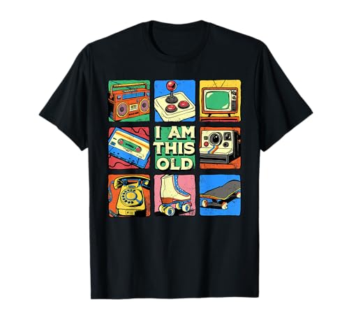 I Am This Old Retro Vintage Nostalgia 80s 90s Cassette Tape T-Shirt