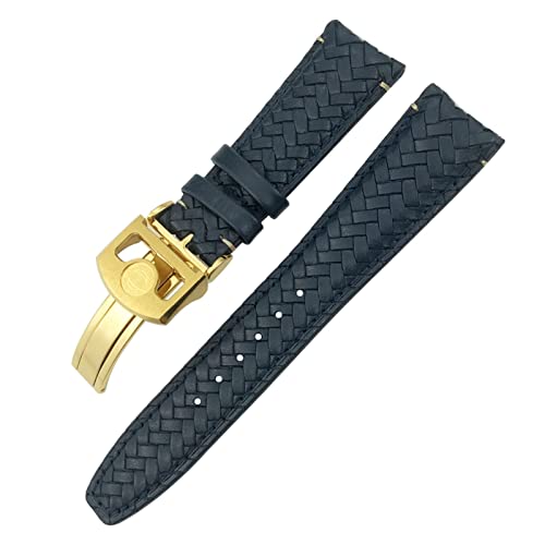 Bracelet de montre en cuir de vache pour redonner vie à votre montre IWC Portugieser 21mm bleu