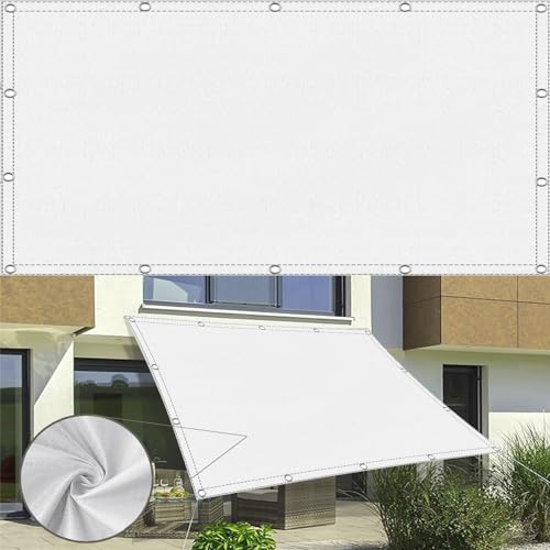 Voile d'ombrage rectangulaire blanche 1.3x3.1m avec oeillets - 7