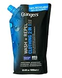 Grangers Wash + Repel Clothing 2 in 1 |1 litro | Pulizia potente combinata con impermeabilizzazione durevole per tutti gli indumenti da esterno
