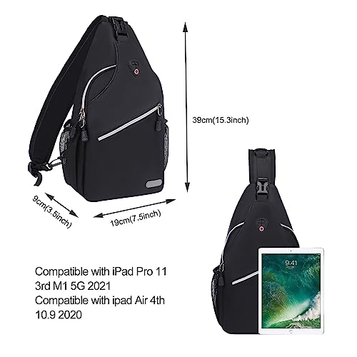 MOSISO ボディバッグ 斜めがけ ワンショルダー 軽量 撥水 左右肩掛け可能 胸バッグ 登山 旅行 スポーツ 日常 の商品画像 2