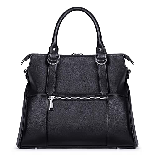 Ibfun Handbags For Women Pu Leather Satchel Purse Ladies Shoulder Bags Top Handle Tote Black #TOP3