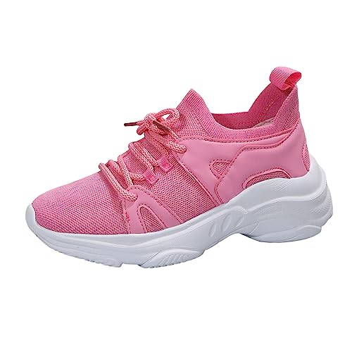Sneaker Damen Schuhe Sportschuhe Turnschuhe,modische Sneaker Damen,Bordeaux Schuhe Damen,Komfort Schuhe Damen,Beige Sneaker Damen,Sport Schuhe, Rosa intenso., 41 EU