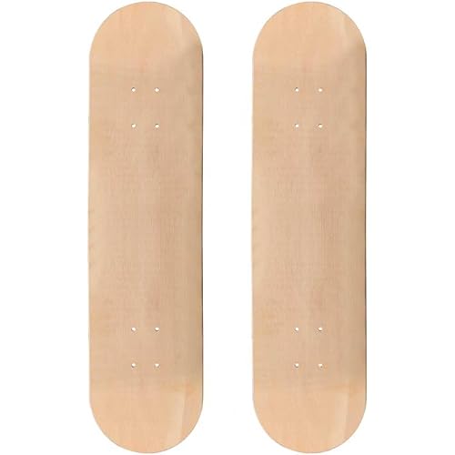2PCS Skateboard Deck, 31 * 8 Inch 7-Layer Maple Blank Skateboard Deck, Double-Kick Skate Deck