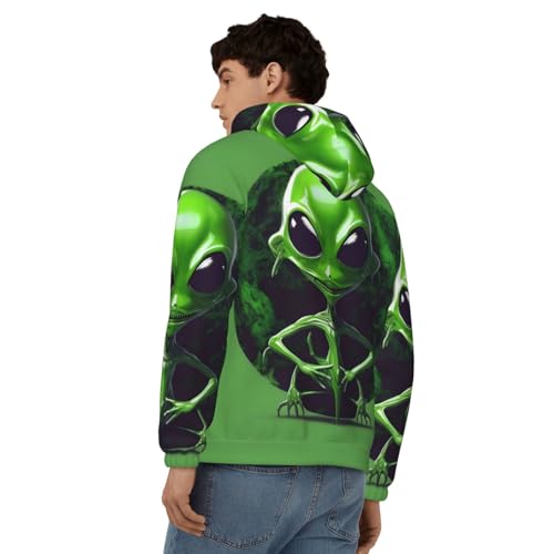 Sweat à capuche extraterrestre vert pour vos sorties urbaines - 3
