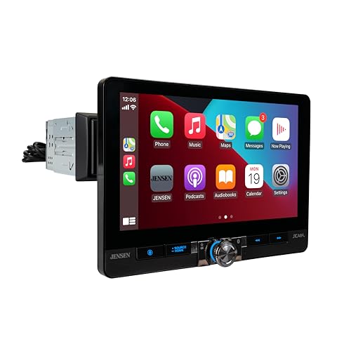 Jensen J1CA8FL floating car stereo with an 8-inch screen for shallow dashboards Jensen J1CA8FL floating car stereo with an 8-inch screen for shallow dashboards