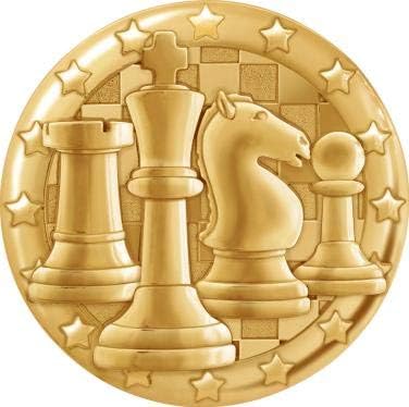 Crown Awards - Pines de ajedrez para torneo de ajedrez, color dorado