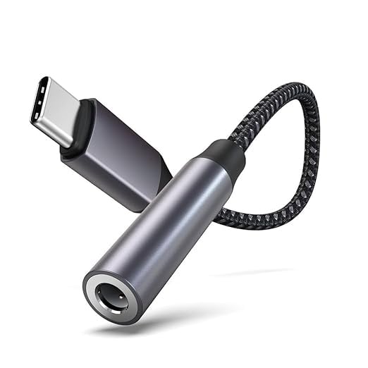 Image of USB C to 3.5mm Headphone Jack Adapter | Audio Converter Dongle | Compatible with iPhone 15, 15 Plus, 15 Pro, 15 Pro Max