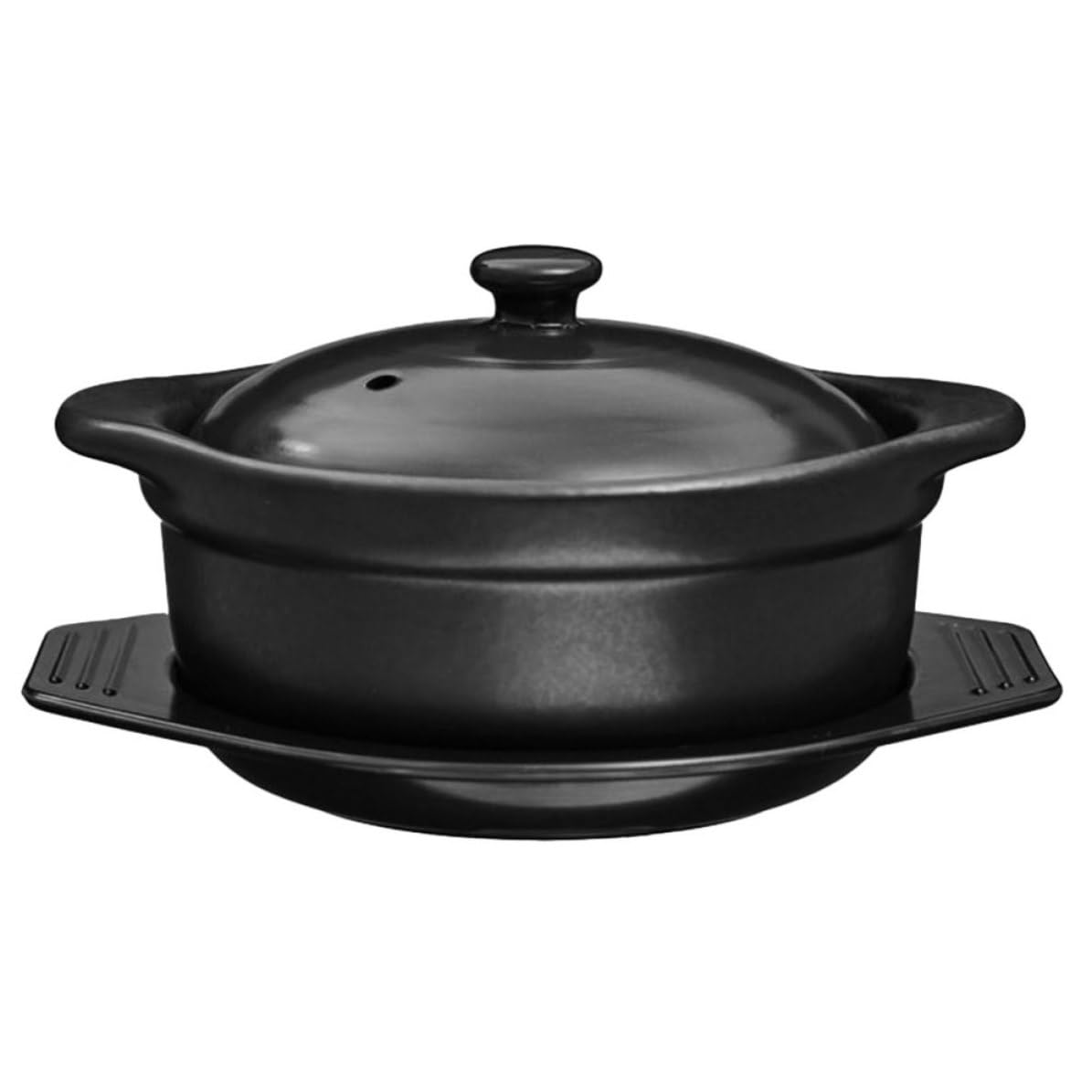 Casserole en céramique noire 1,26l résistante chaleur pour mijotés