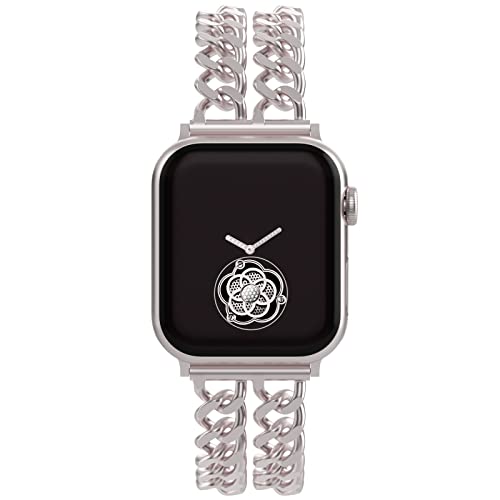 Image of Gold Watch Bands for Women Compatible with Apple Watch Band 38mm 40mm 41mm 42mm 44mm 45mm 46mm 49mm Adjustable Metal Band Cowboy Steel Chain Bracelet for iWatch Series1 /2 /3 /4 /5 /6 /7 /8 /9 /10 /11 /SE