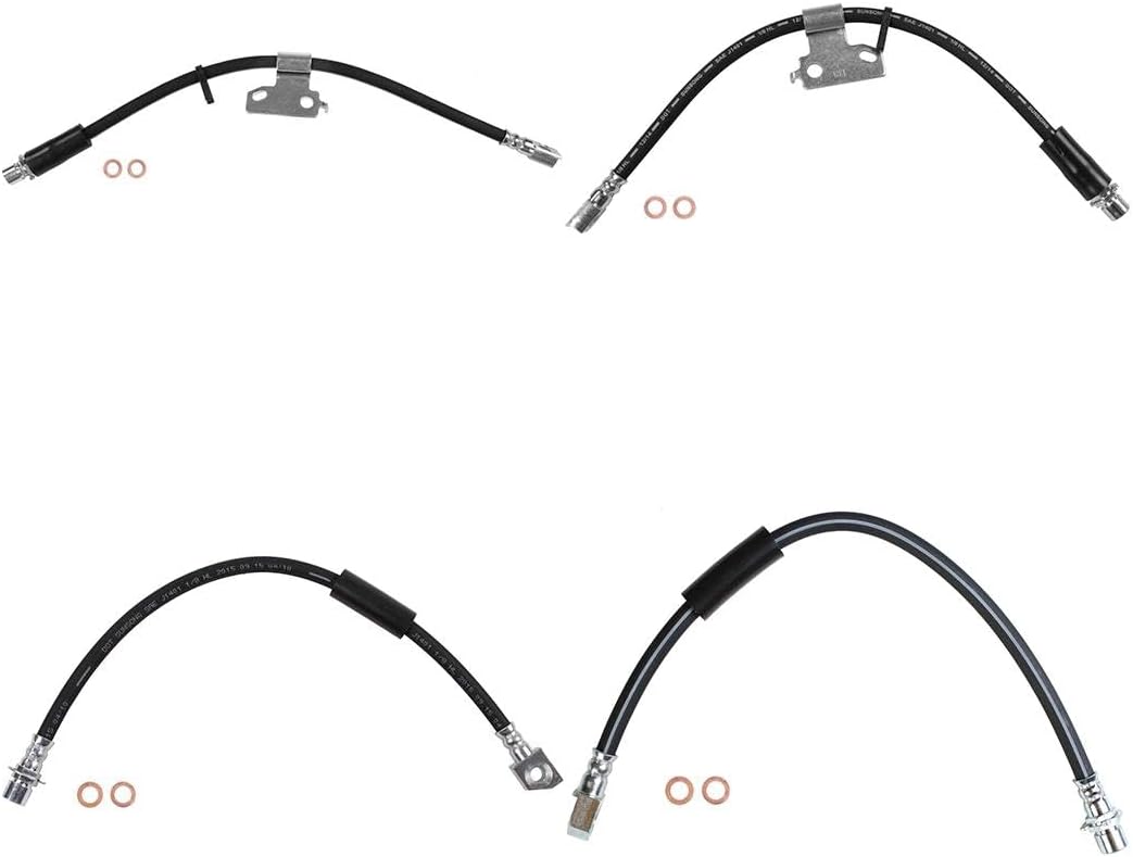 4 Front Rear Brake Line Brake Hydraulic Hose Fits Ford Expedition Fits Lincoln Navigator 2007 2008 2009 2010 2011 2012 2013 2014, Roll Stability Control, 5.4L V8