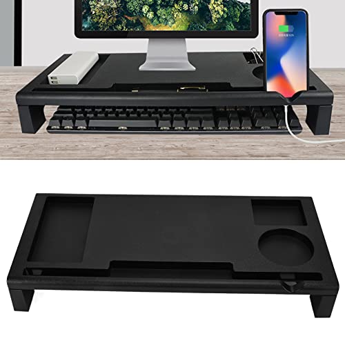 Suporte de monitor USB, slots de armazenamento Suporte de mesa para computador com USB para estudo