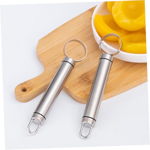 CHICAMPERA 3個 ステンレス製点フルーツ去核器 桃 梨 りんご用コア除去ツール 耐久性 使いやすいキッチン必需品 果実の種抜き 果肉保護に