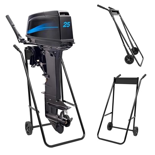 Outboard Boat Motor Cart, Heavy Duty Engine Carrier Transport Dolly, Portable Foldable Outboard Boat...