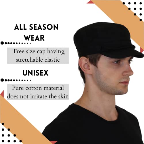 Image of NEON ROCK Men Women Stylish Dori Cap Stylish Premium Cotton Hat Cap for Summer, Winter, Spring, Autumn and All Activities, Freesize Pack of 1