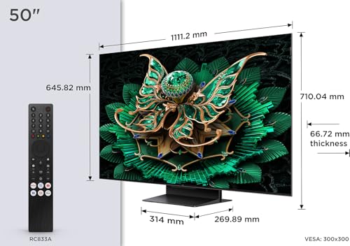 TCL 50C7K TV 127 cm 50 4K Ultra HD Smart TV Wifi Métallique 2000 cdm² Neuf - vue 5