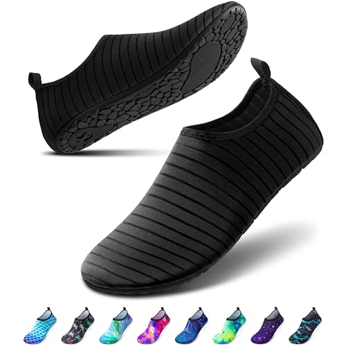 Image of SIMARI Water Shoes for Women Men Aqua Socks Swim Surf Beach Barefoot Yoga Travel Camping Essentials Kayak Boat Accessories Quick-Dry Non Slip Adult Youth SWS002