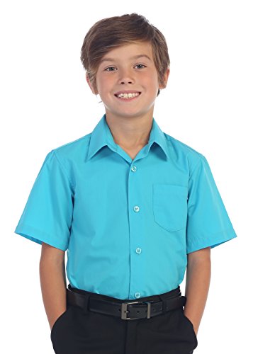 Gioberti Boy's Short Sleeve Solid Dress Shirt