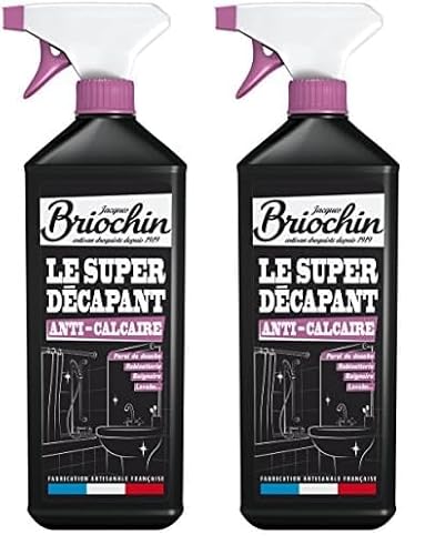 JACQUES BRIOCHIN - Super décapant Anticalcaire - Parois de douche - Robinetterie - Baignoire - Lavabo - Sans effort - Texture Mousse - Fabrication Française - Pulvérisateur 750ml (Lot de 2)