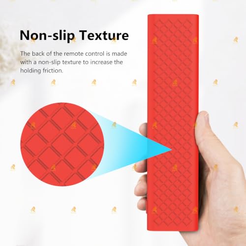 Image of RAYA Silicone Cover Compatible with 2026 Hisense TV Remote E7Q PRO / U6N PRO Model TV Remote Protection Case (RED)