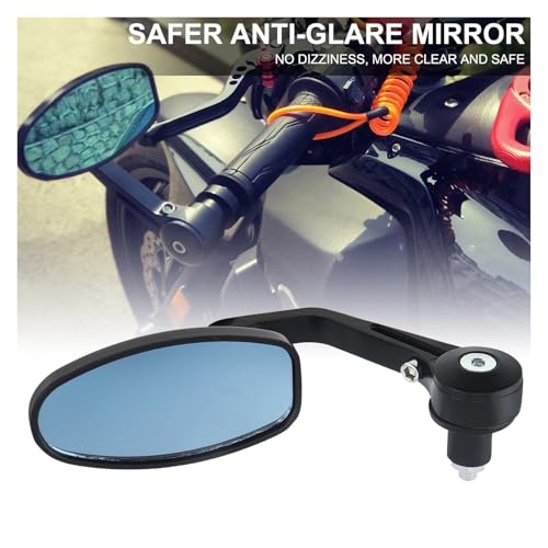 Espejo retrovisor de aluminio CNC para manillar de moto de 22mm 4