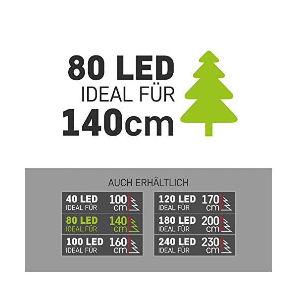 Emos LED Lichterkette Classic mit Timer-Funktion | LED Deko Länge 4m, 40 LEDs, 230V mit Stecker, Lichterkette Innen und… – Bild 6