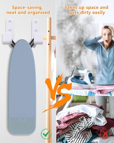 Ironing-Board-Holder-Wall-Mount-304-Stainless-Steel-White-Adjustable-Distance-Holder-Hooks-Heavy-Duty-Stainless-Steel-Storage-for-Laundry-Room-Closet-or-Utility-Room