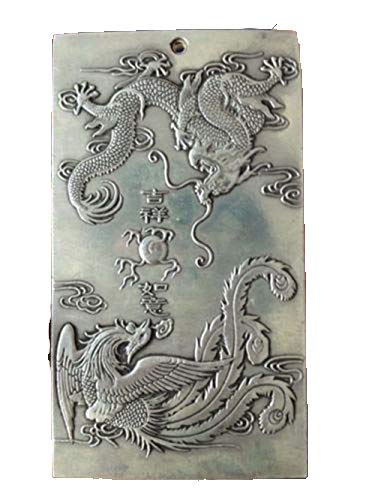 Amazon.co.jp: チベットチベットシルバーグァンクワン陰仏ドラゴン像