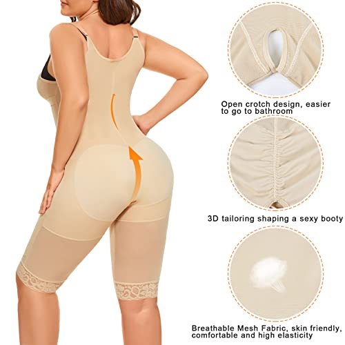 Eesim Women Full Body Shaper Tummy Control Fajas Colombianas Shapewear Plus Size Butt Lifter Thigh Slimmer Bodysuit #TOP5