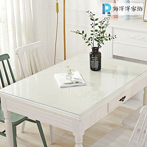 Nappe transparente pour repas de fêtes et table de camping en PVC 2 mm