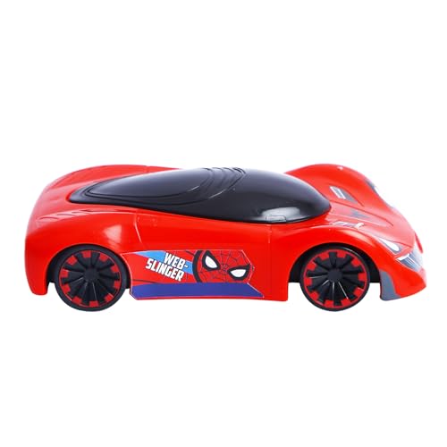 Image of SKOODLE Marvel Pull-Back Hyper Car for Kids - Spiderman Edition, Marvel Inspired Toy Cars with Sturdy and Long-Lasting Construction, Enhances Motor Skills and Fun Vehicle Toy for Gifting - Red