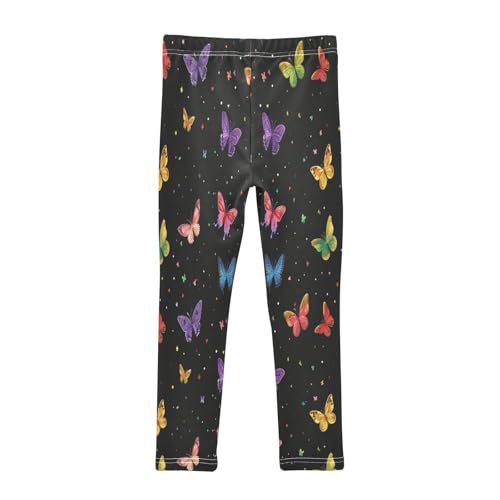 Toddler Girls Leggings Printed Yoga Pants Leggings Purple Yellow Butterfly for Kids2