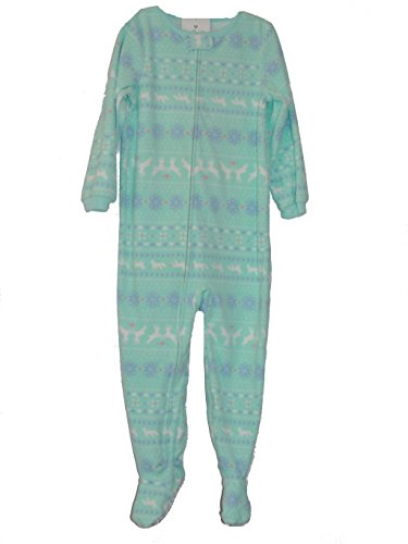 Carter's Girl's Size 4T Mint Green Fair Isle Fleece Footed Pajama Sleeper