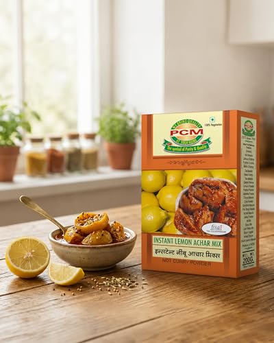 Image of PCM Lemon Achar Masala - 200g | Authentic Spice Blend for Homemade Nimbu Achar, Khatta Meetha Lemon Pickle