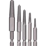5Pcs Broken Screw Extractor Set,Stripped Screw Extractor Kit,Damaged Bolts Removal Tool,Easy Out,High Hardness,Toughness,Wear Resistance,Solution For Broken Screw,Screw Wire, Screw Stuck,Rusty Screw