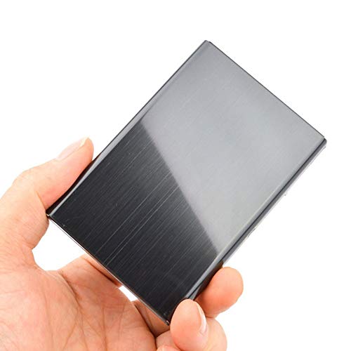 Niftyplaza Credit Card Id Holder Slim Money Travel Wallet Men Stainless Steel Rfid Blocking (Black) #TOP6