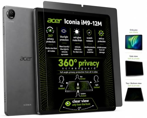 Image of Pxin 360 Pro Privacy Screen guard compatible with Acer Iconia iM9-12M | Anti Glare | Anti UV | Anti Blue | Anti Reflection | Privacy Filter | Unbreakable Build
