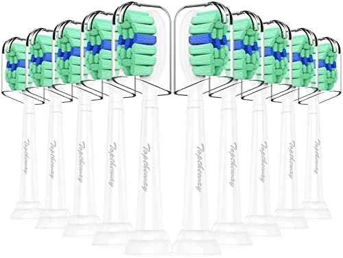 Toptheway Toothbrush Replacement Heads Compatible with Philips Sonicare ProtectiveClean DiamondClean C2 C1 G2 W 4100 5100 HX9023 Plaque Control, 10 Pack