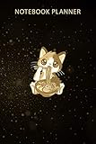 Notebook Planner Kawaii Calico Kitty Japanese Anime Cat Ramen Pullover: Monthly, Business, 114 Pages, 6x9 inch, Menu, Agenda, Organizer, Gym